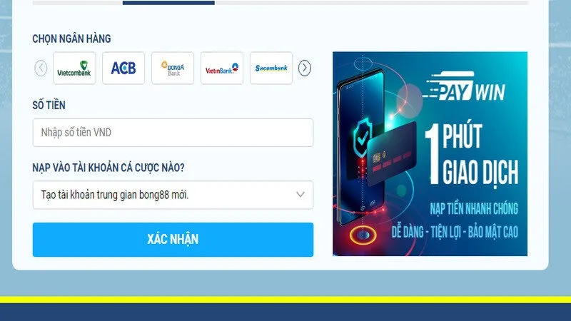 Danh sách phương thức thanh toán