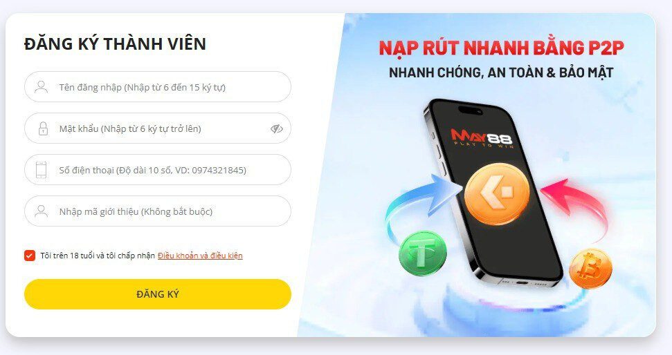 Giao dịch nhanh chóng tại May88