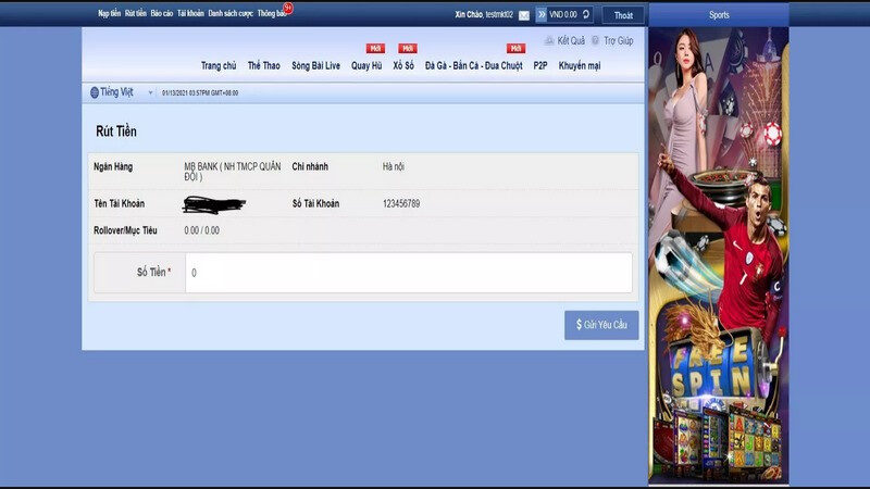 Rút tiền M8win về tài khoản ngân hàng không tốn phí
